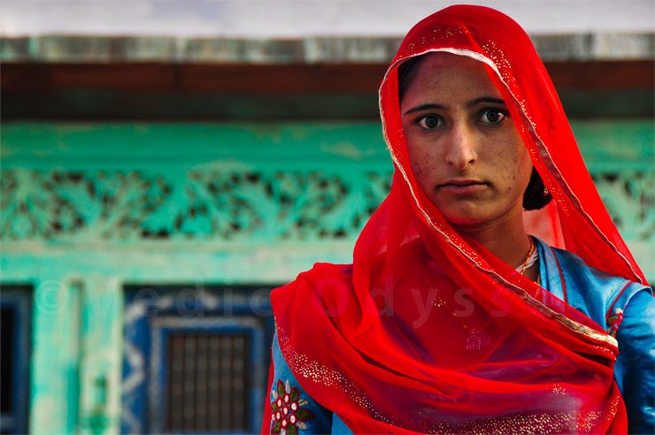 Young Rajasthani girl in Traditional clothing