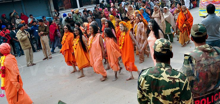 Women monks in Hinduism at the Kumbha Mela in Hardwar