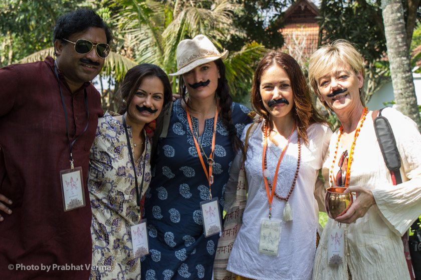 It was a requirement that to get on the boat to go to Phillipkutty Farm everyone had to wear a mustache.