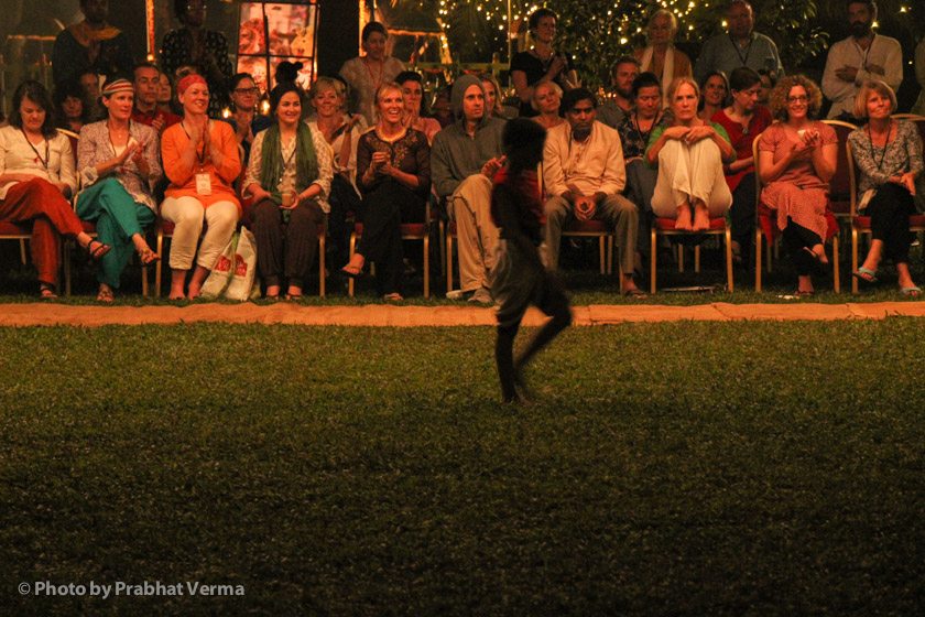 The son of the lead performer showed off his skills to us. It's a traditional that's passed down from father to son. 