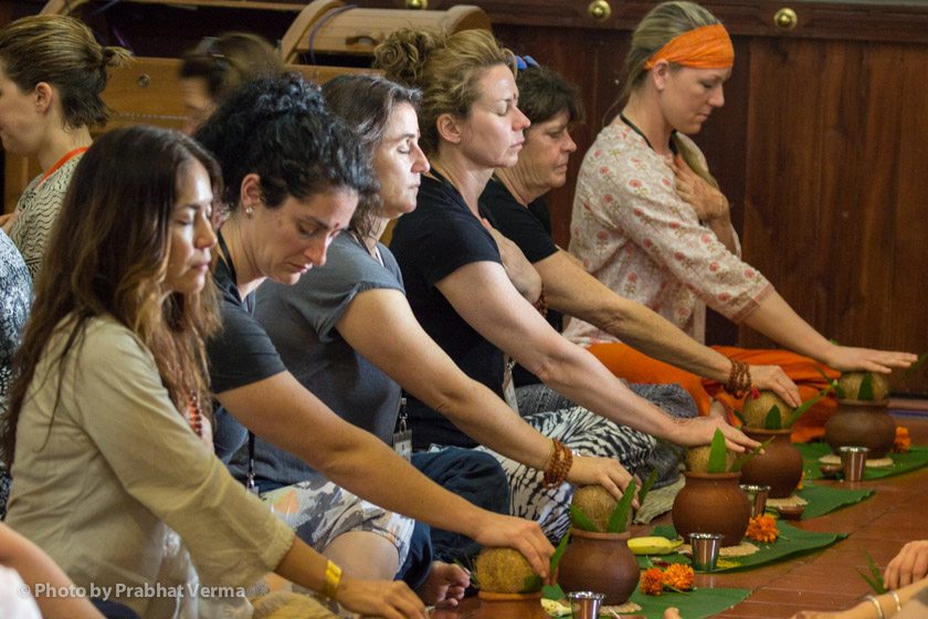For almost everyone in the group it was their first experience of learning a traditional Hindu worship ceremony. 