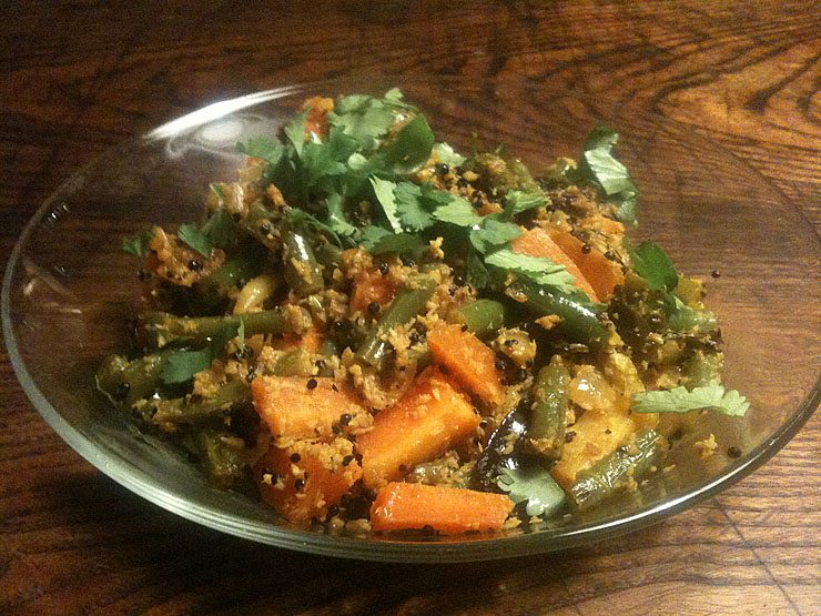 Carrot and Green Bean Thoran