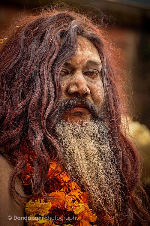 A Hindu sadhu at the Kumbha Mela festival which is held in Allhabadin North India