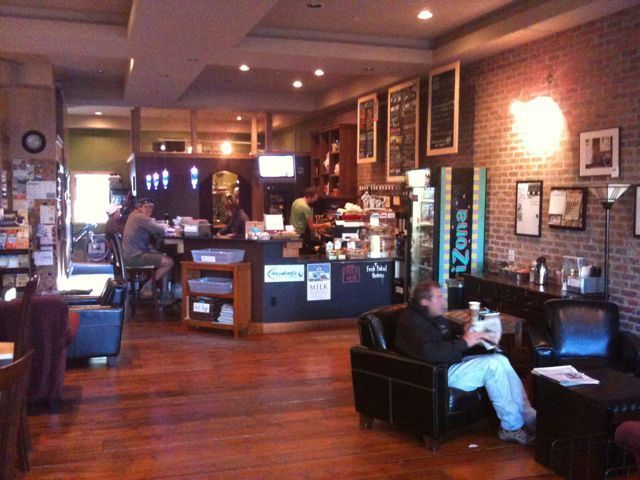 Hot cup of coffee in chilly Eagle