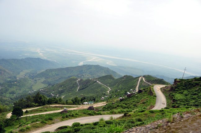 The road to Darjeeling, tea heaven in the Himalayas.