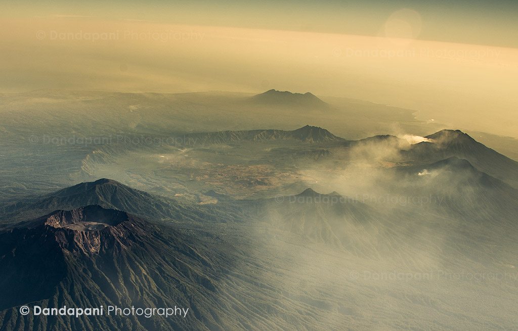 Flying over volcanoes in eastern Java as the sun rises was another spectacular experience this year.